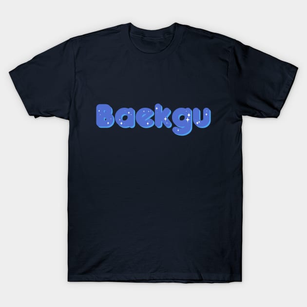 Enhypen Sunghoon baekgu nickname typography text by Morcaworks T-Shirt by Oricca